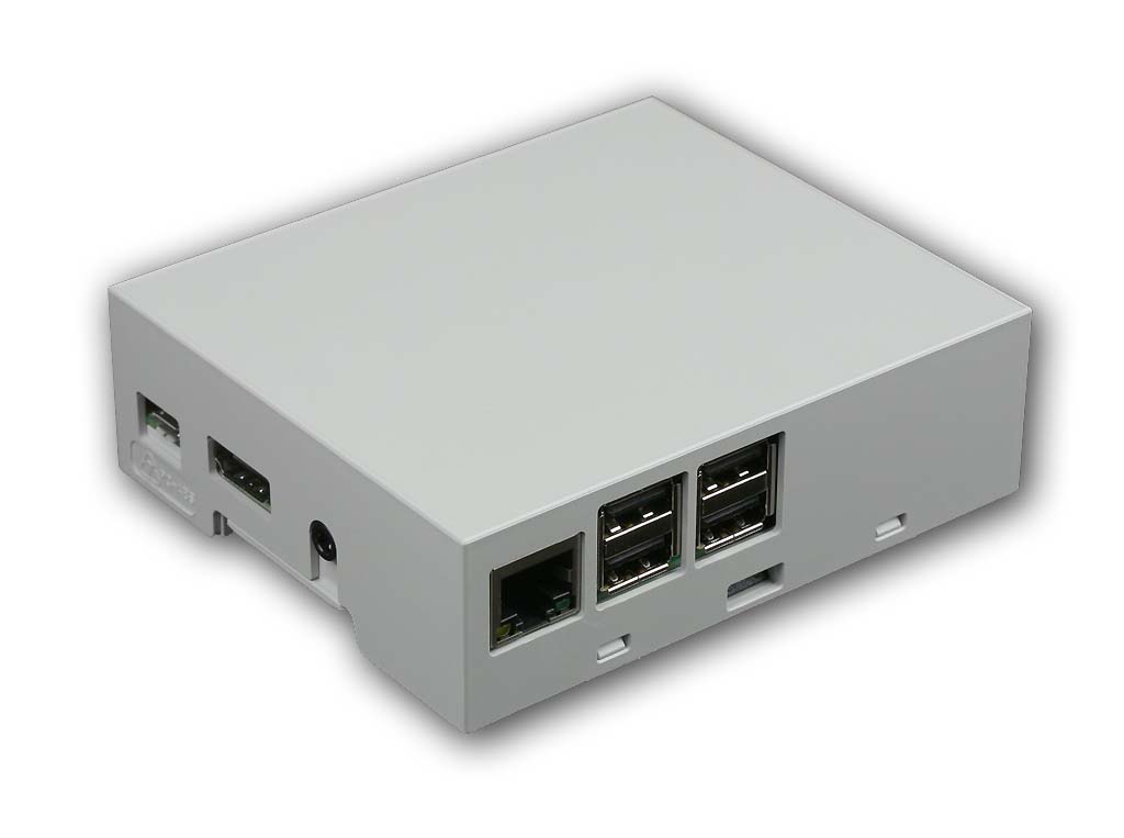 Boitier 6M Rail DIN Compact Raspberry PiB+ / Pi2 / Pi3 / Pi3 B+