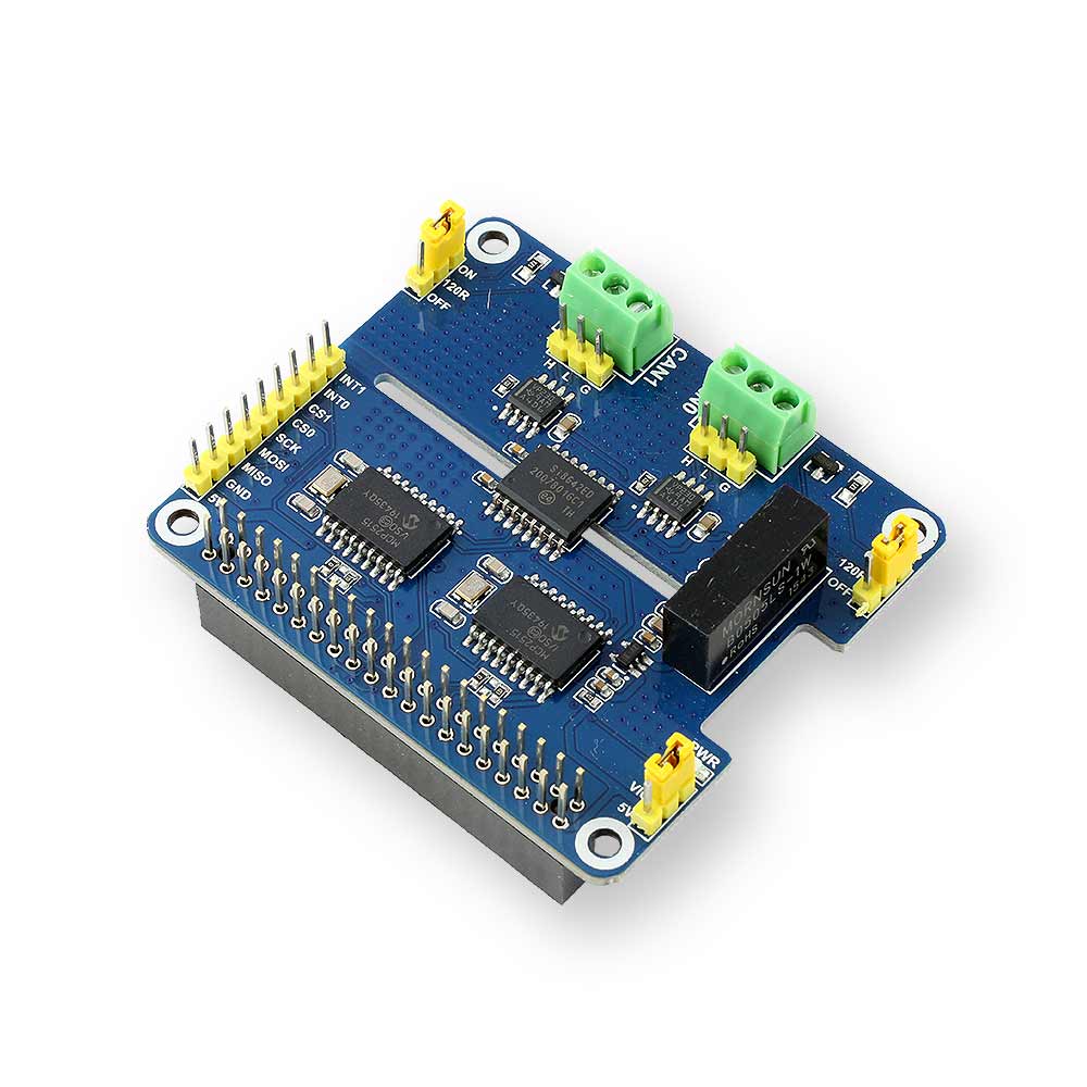 2-Channel Isolated CAN Expansion HAT for Raspberry Pi