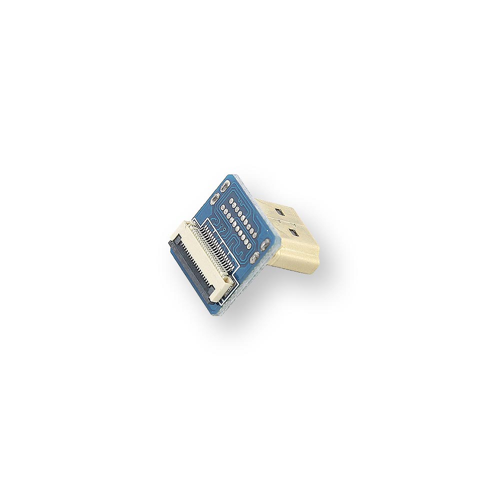 Adaptateur connecteur HDMI angle droit (90°) pour câble HDMI DIY