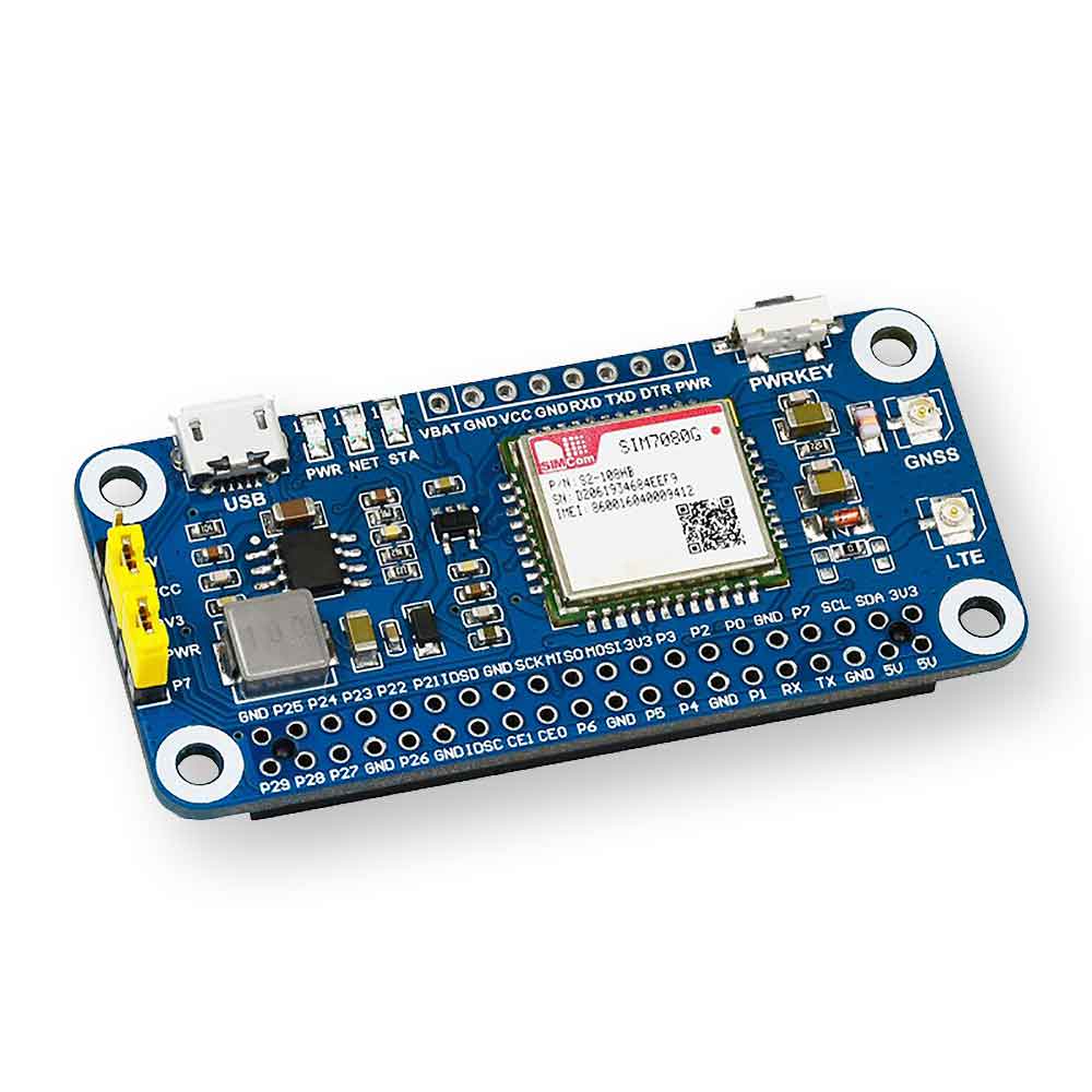 Carte SIM7080G NB-IoT / Cat-M(eMTC) / GNSS pour Raspberry Pi