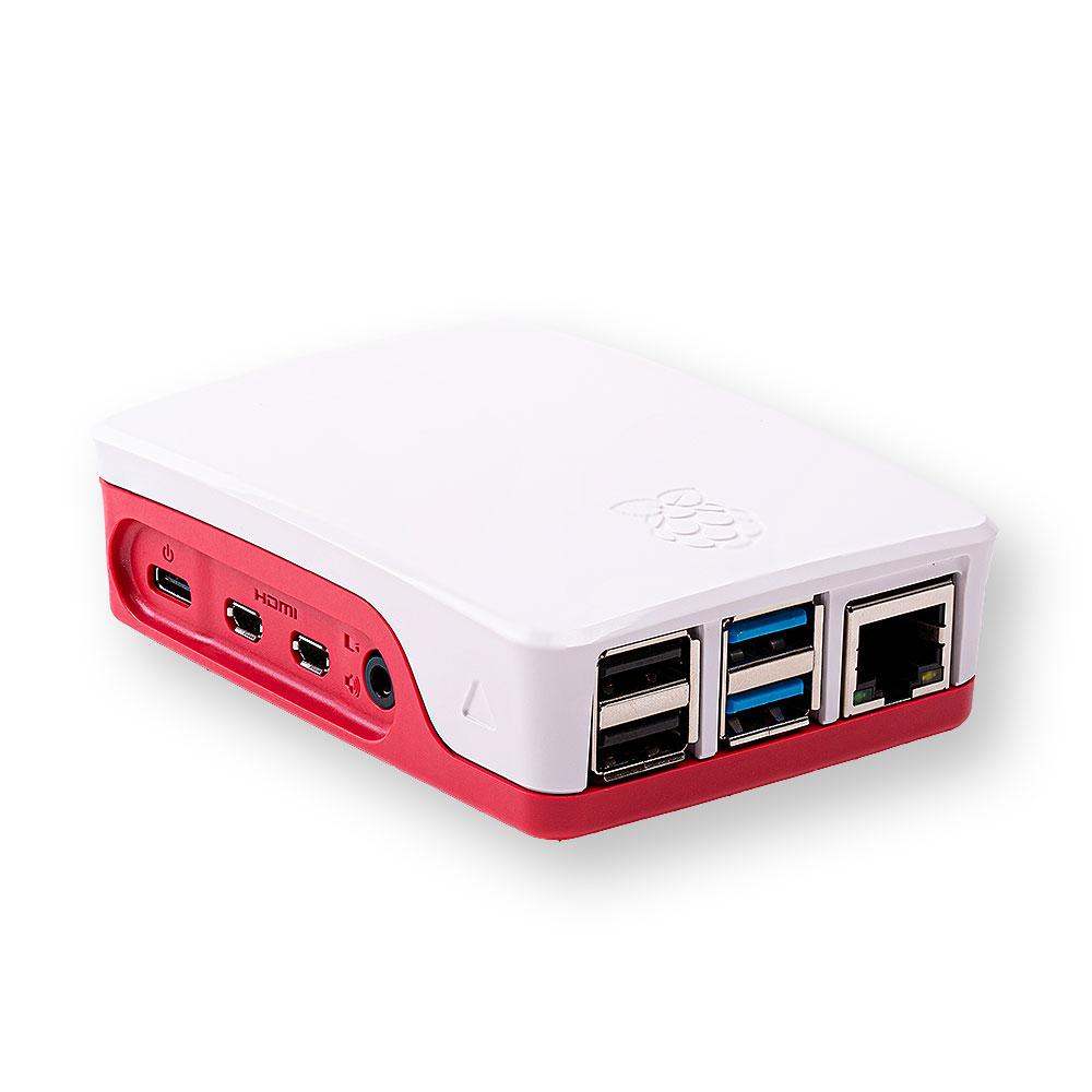 Boîtier Raspberry Pi 4 officiel Rouge & Blanc