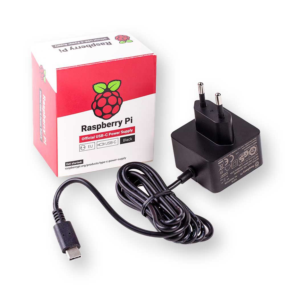 Alimentation Raspberry Pi 4 Officielle 15.3W USB-C EU