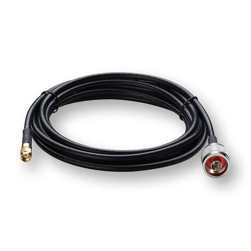 [PR0004120] Câble d'Antenne à faible perte LL195 de 5m RP-SMA mâle - Type N mâle 