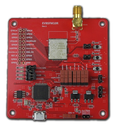 [EVBSFM10R1] Carte d'évaluation du module Wisol WSSFM10R1 Sigfox (EVBSFM10R1)